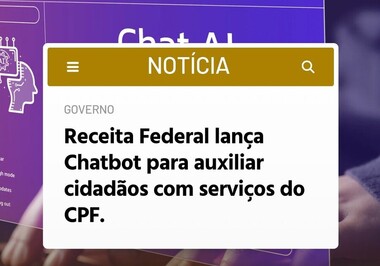 Receita Federal lança Chatbot para auxiliar cidadãos com serviços do CPF