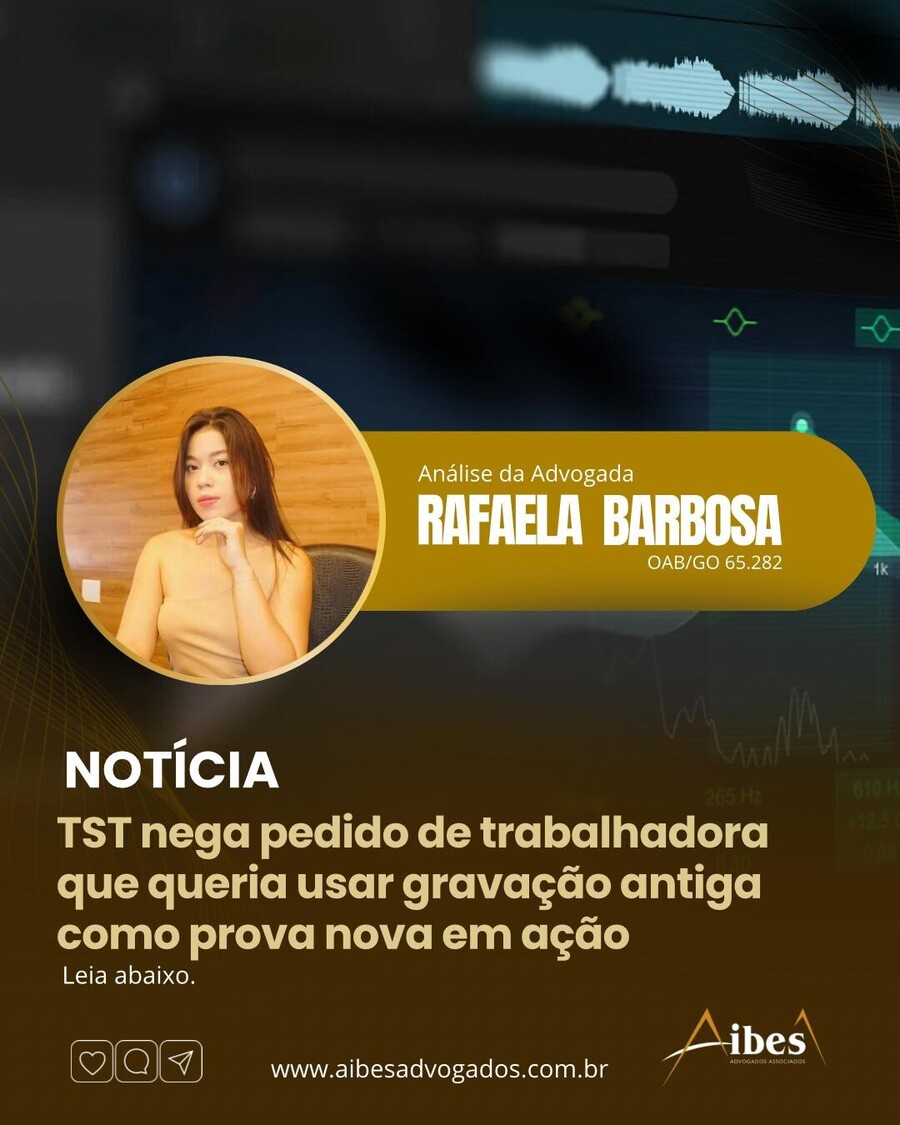 TST nega uso de gravação como prova nova em ação trabalhista